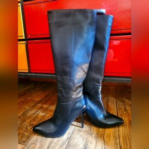 Knee high black boots